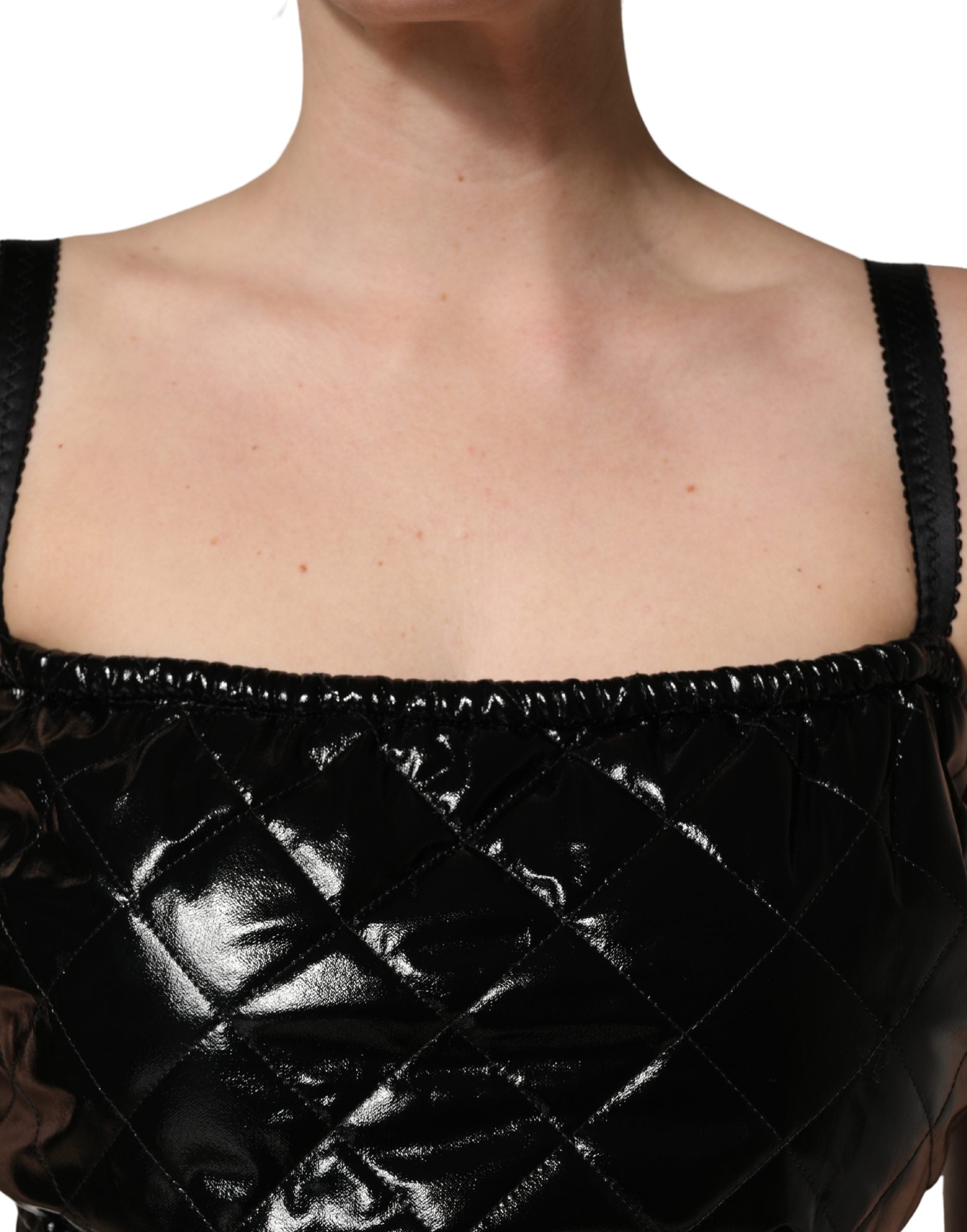 Dolce & Gabbana Black Sleeveless Romper Jumpsuit Dress