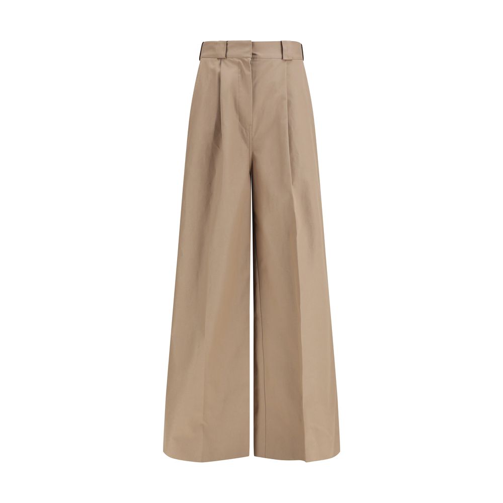 Balenciaga Beige Cotton Flared Pants