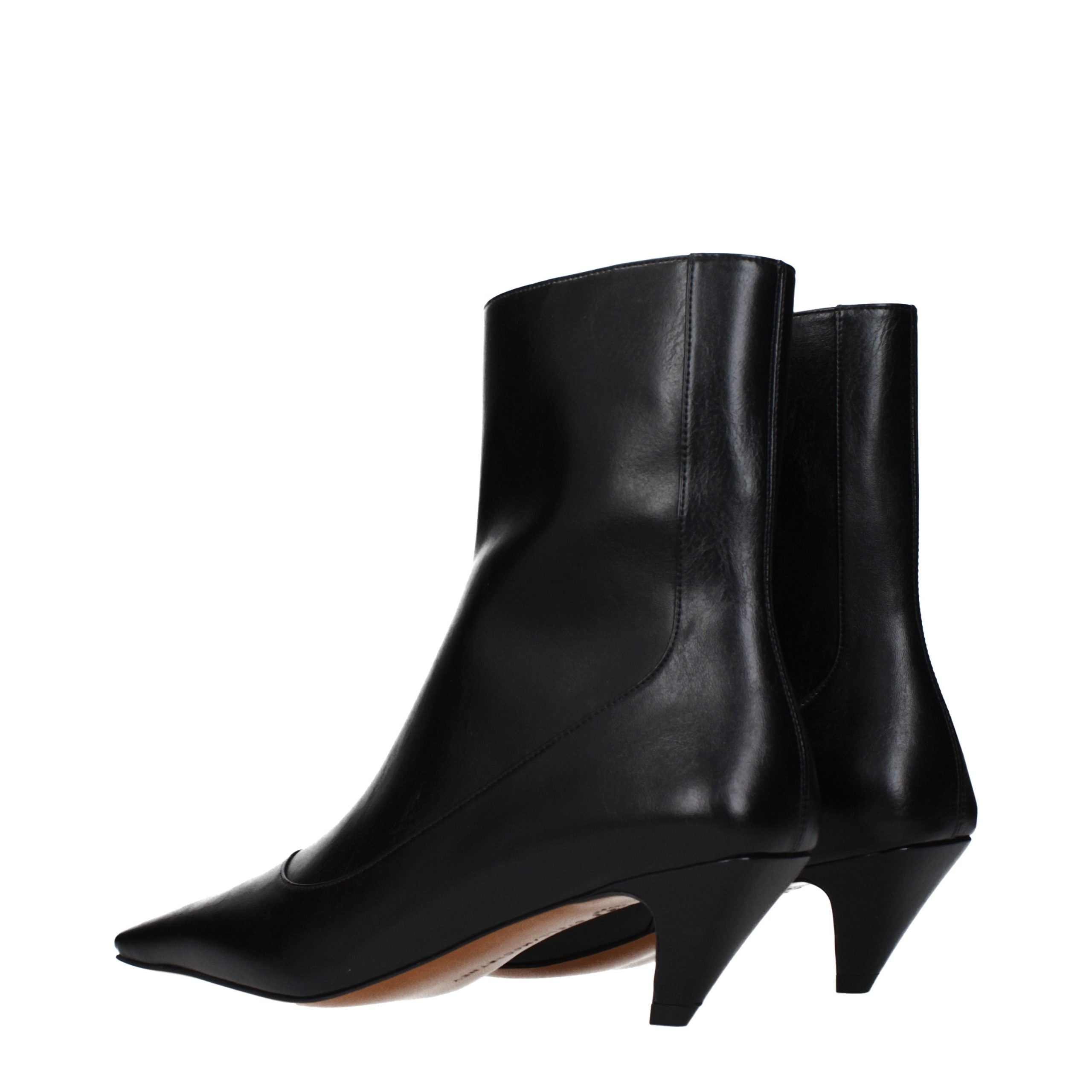 Stella McCartney Black Leather Ankle Boots