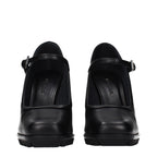 Max Mara Black Leather High Heel Pumps