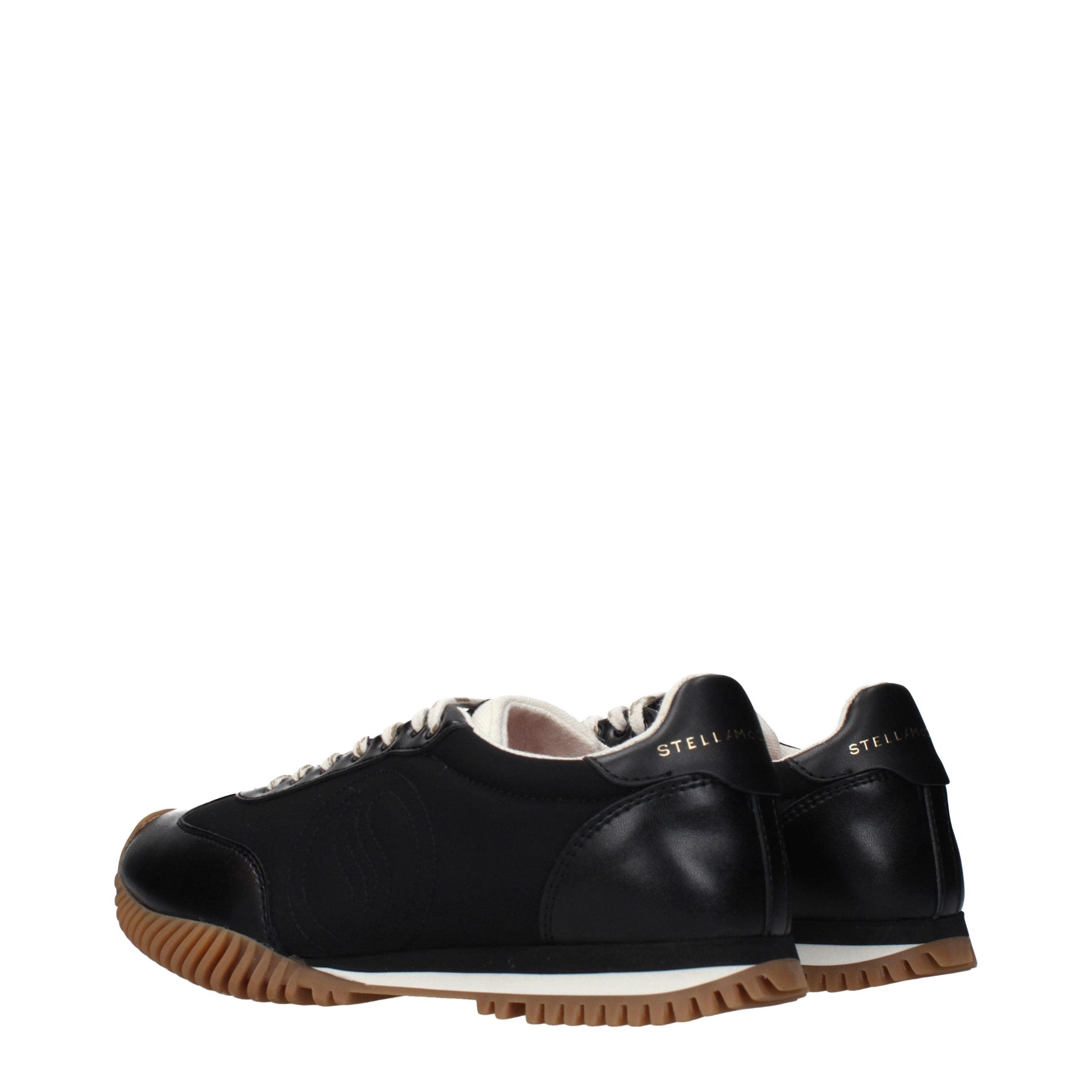 Stella McCartney Black Fabric Low Top Sneakers