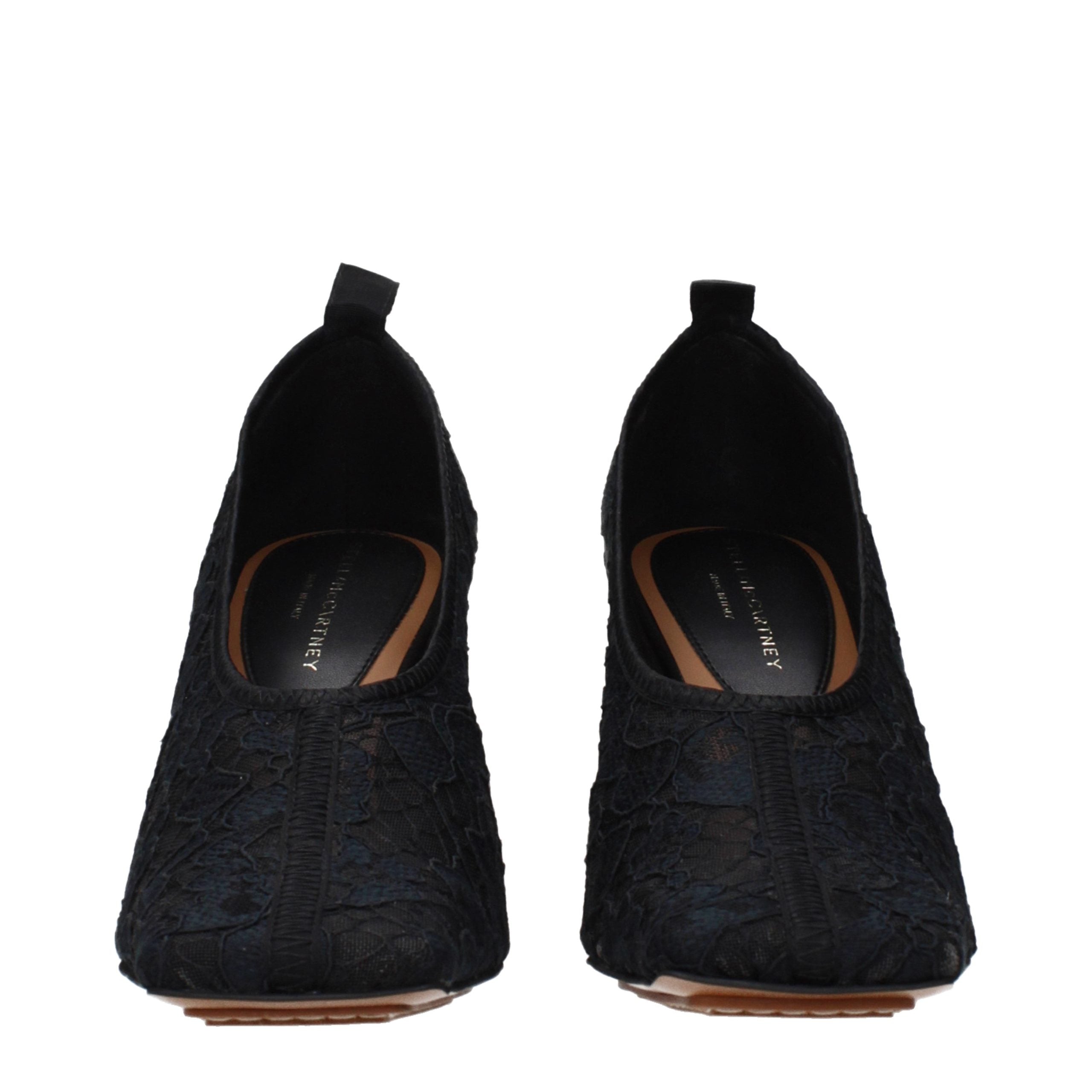 Stella McCartney Black Fabric High Heel Pumps