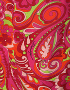 Dolce & Gabbana Red Paisley Floral Print Sheath Midi Dress