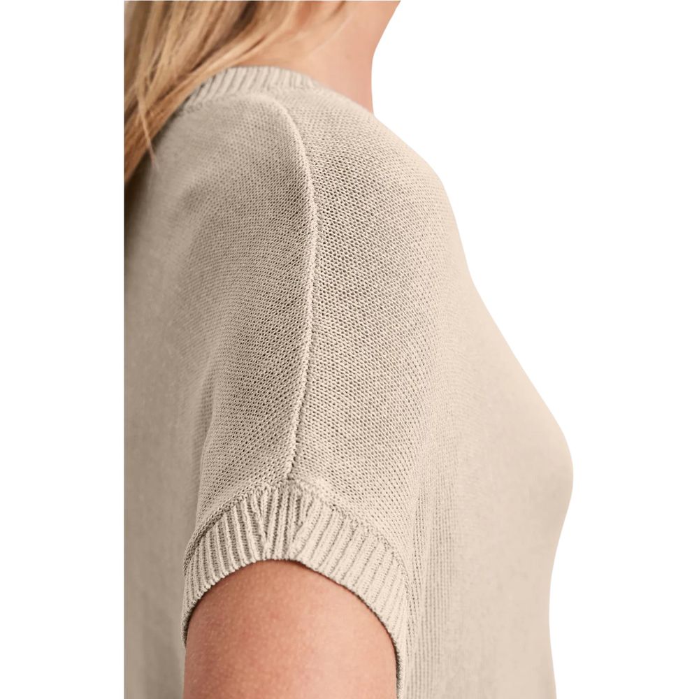 Street One Beige Viscose Sleeveles Sweater