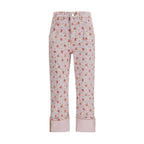 Ganni Multicolor Cotton Cropped Pants