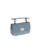 Valentino Garavani Blue Viscose Shoulder Bag