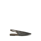 Brunello Cucinelli Brown Calf Leather Bos Taurus Ballet Flats