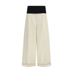 Darkpark Beige Cotton Casual Pants