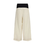 Darkpark Beige Cotton Casual Pants