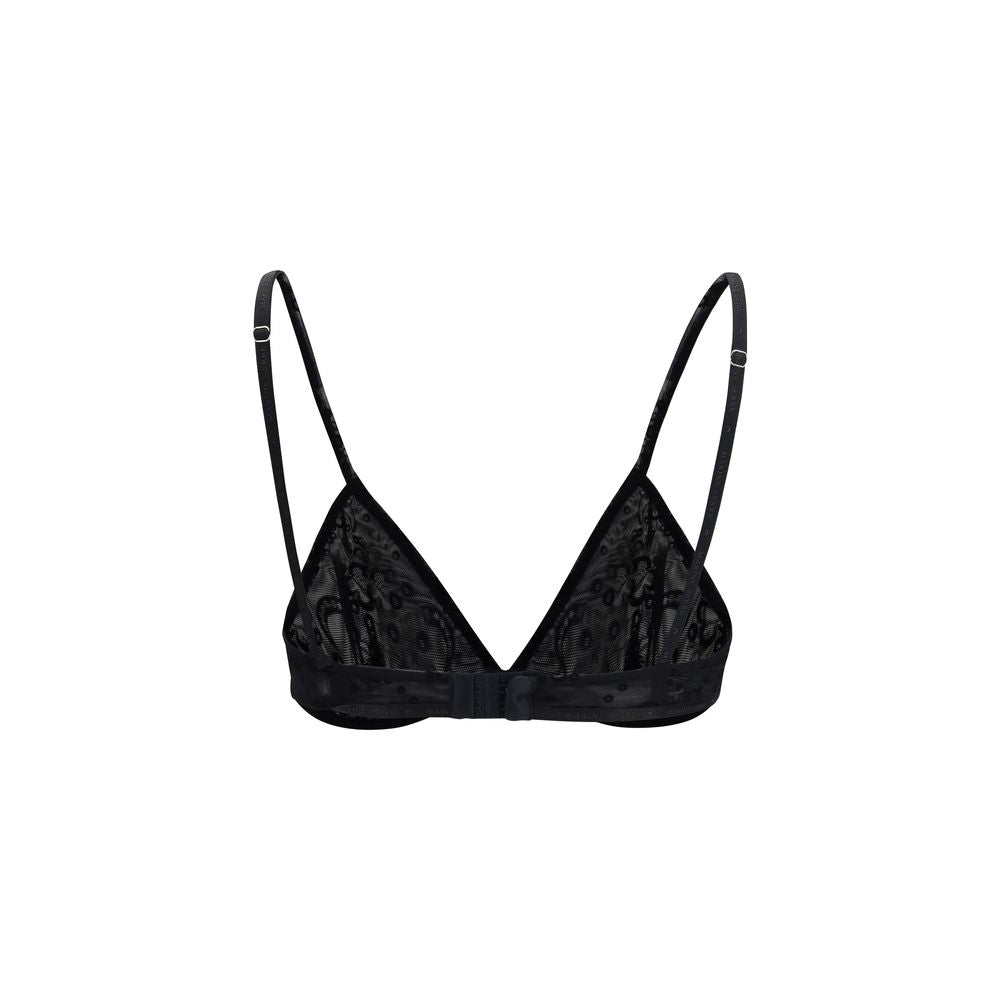 Marine Serre Black Polyamide Bra
