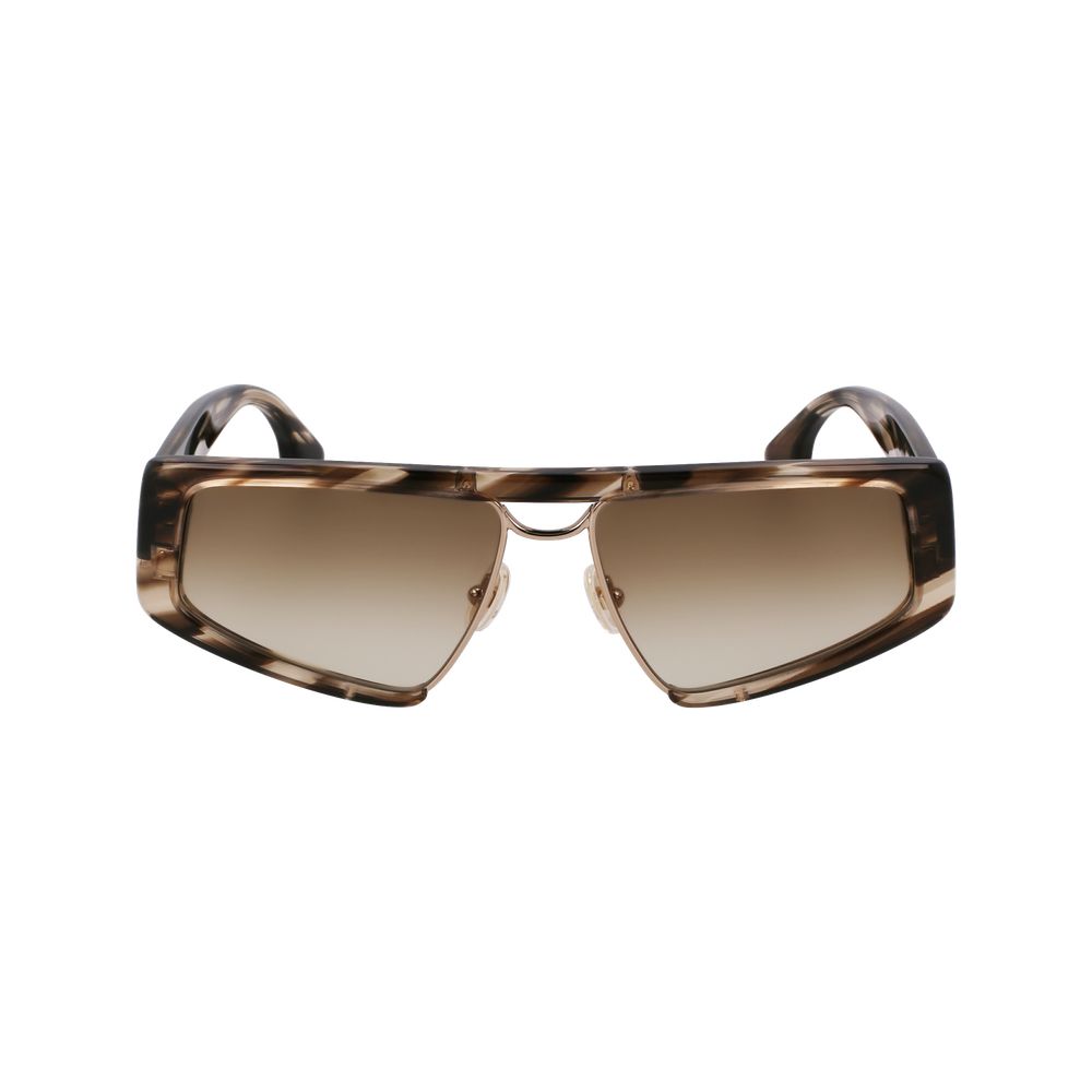 Victoria Beckham Brown Metal & Plastic Sunglasses