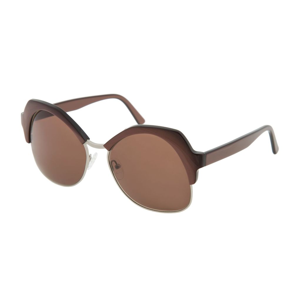 Andy Wolf Brown Metal Sunglasses