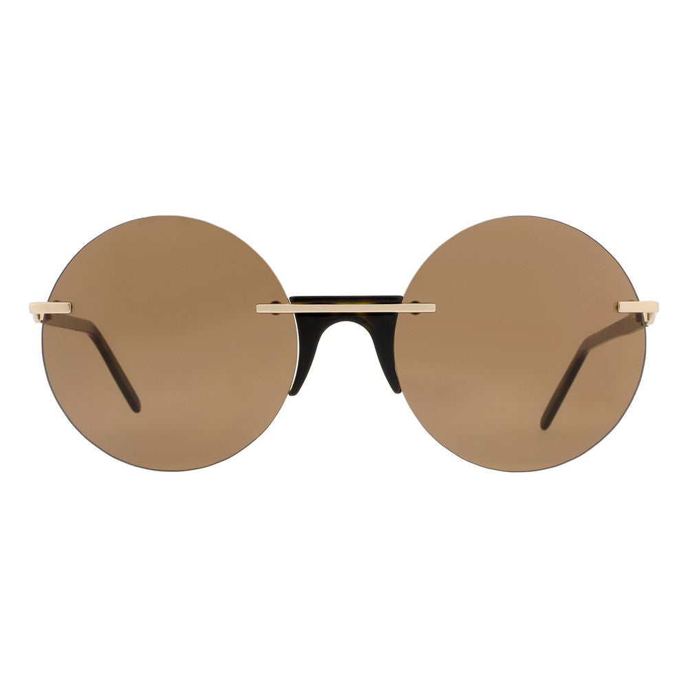 Andy Wolf Brown Metal Sunglasses