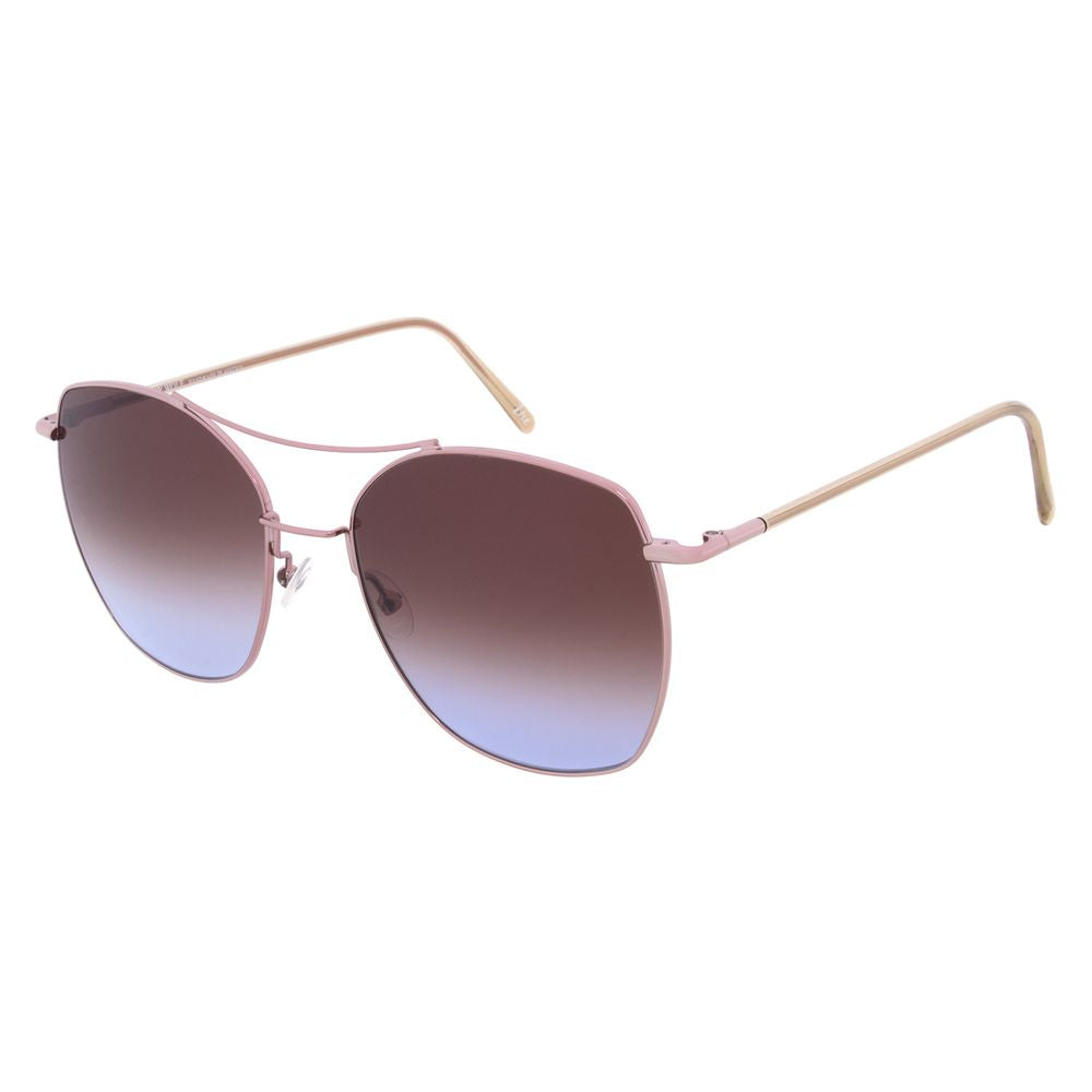 Andy Wolf Brown Metal Sunglasses