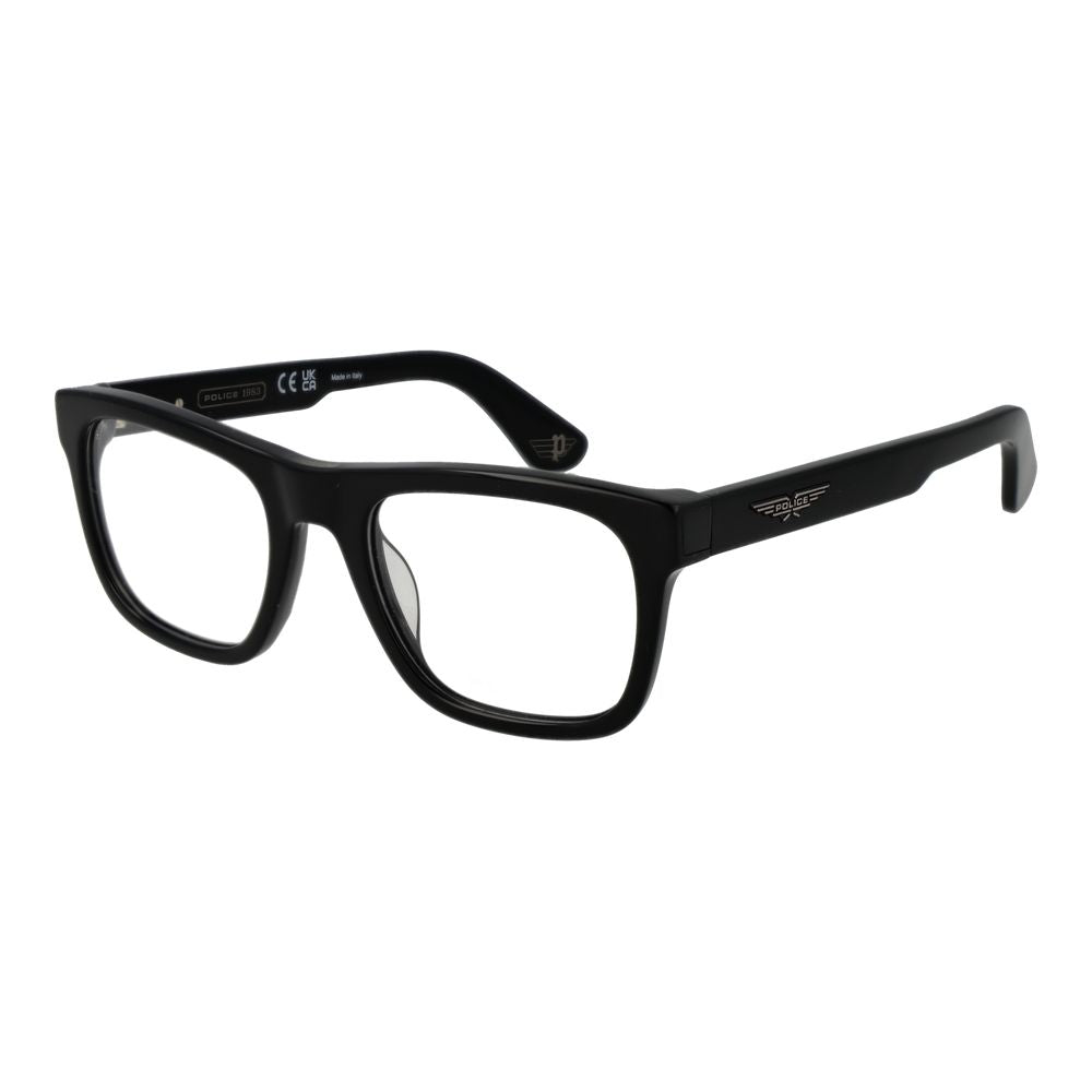 Police Black Cellulose Acetate Glasses (Frames)