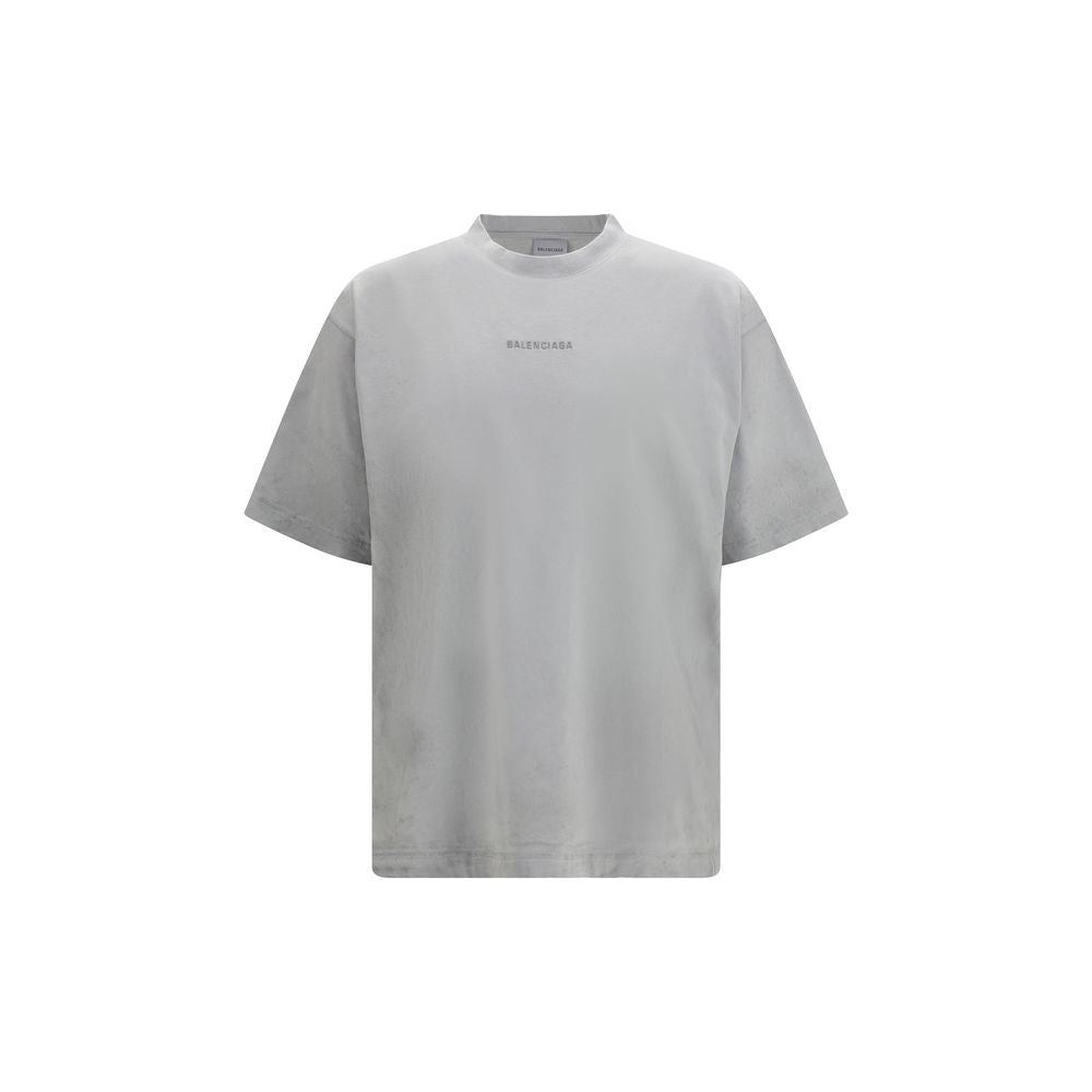Balenciaga Gray Cotton T-Shirt