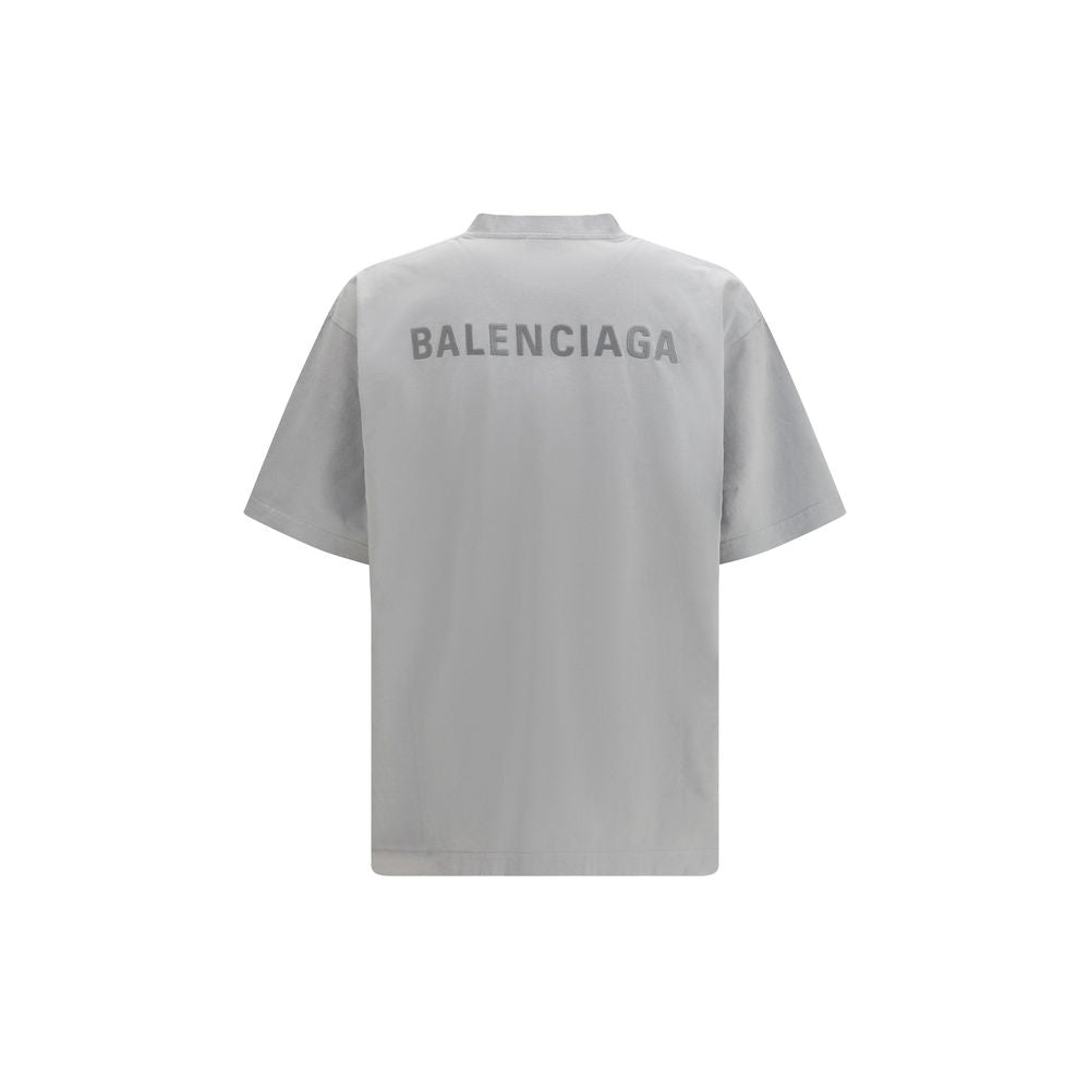 Balenciaga Gray Cotton T-Shirt