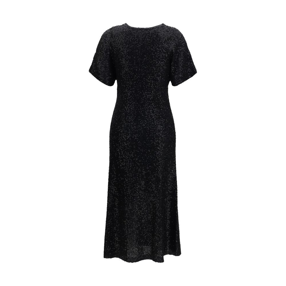 Brunello Cucinelli Black Linen Cocktail Dress