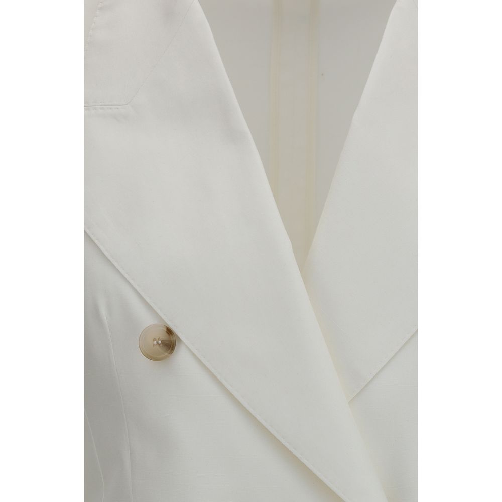 Dolce & Gabbana White Cotton Blazer