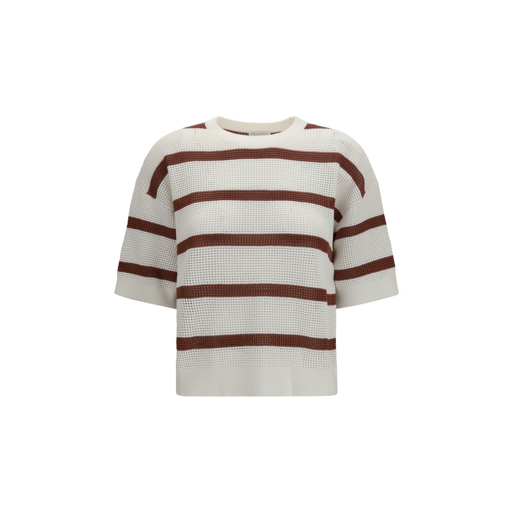 Brunello Cucinelli Brown Cotton Sweatshirt