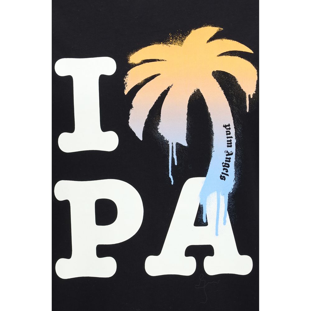 Palm Angels Black Cotton T-Shirt