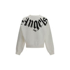 Palm Angels White Cotton Sweatshirt