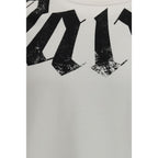 Palm Angels White Cotton Sweatshirt