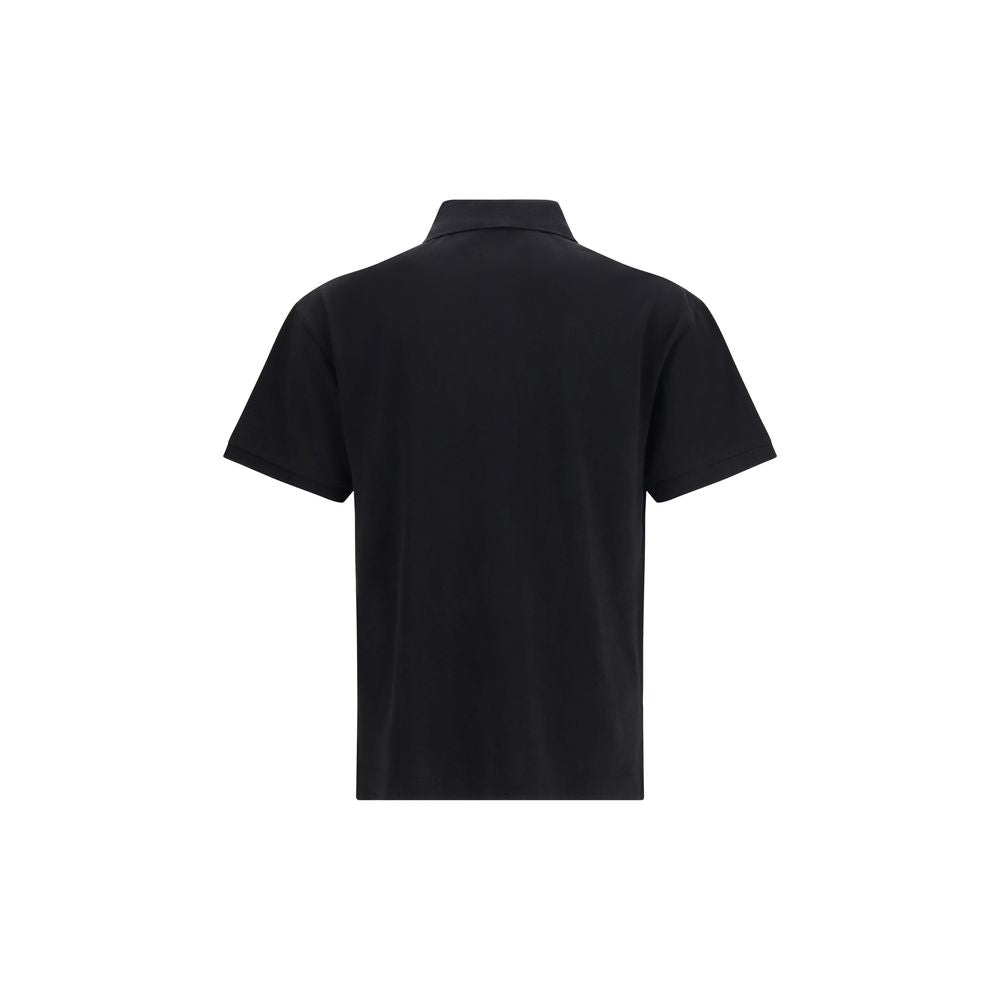 Palm Angels Black Cotton Polo Shirt