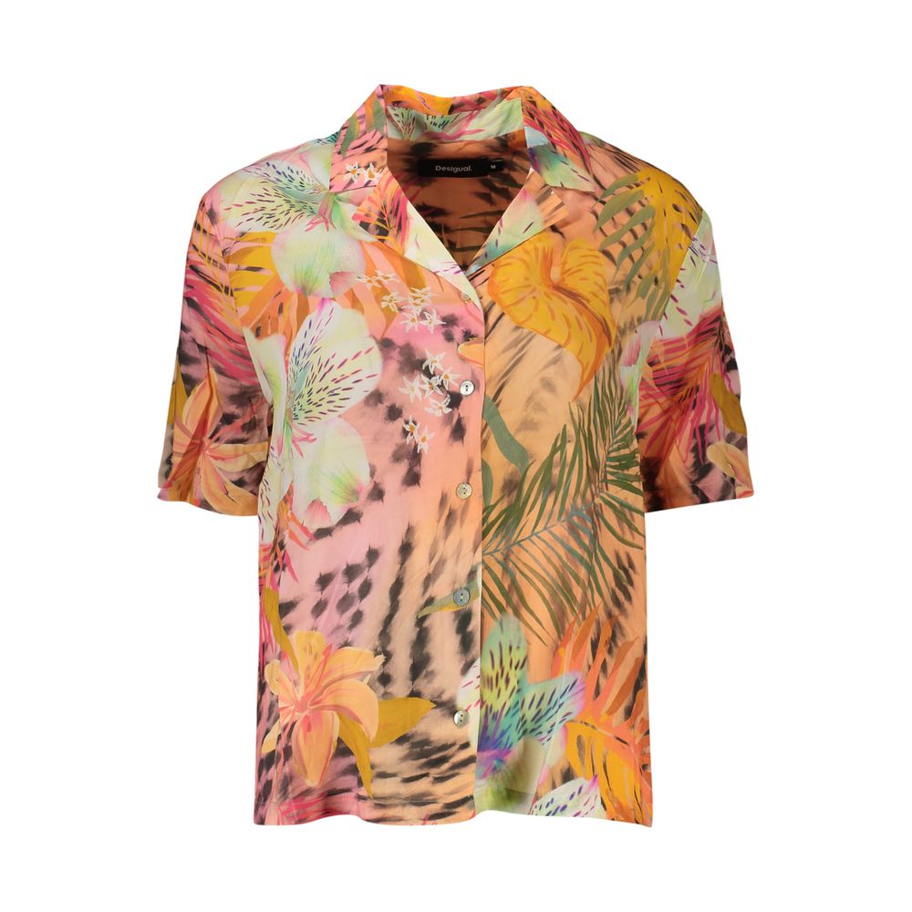 Desigual Orange Viscose Women's Shirt