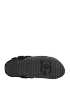 Dolce & Gabbana Gray Faux Fur Jacquard Mules Sandals Shoes