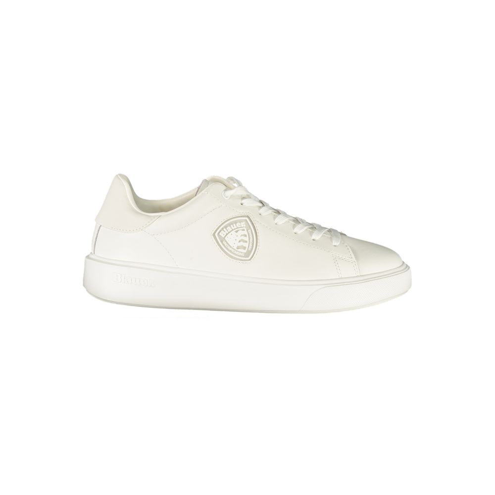 Blauer White Polyurethane Men's Sneaker