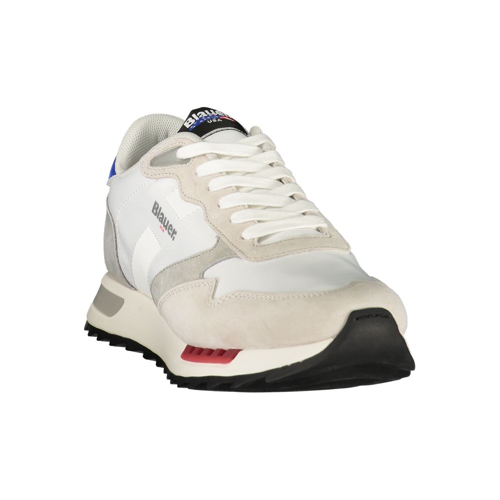 Blauer White Polyester Men's Sneaker
