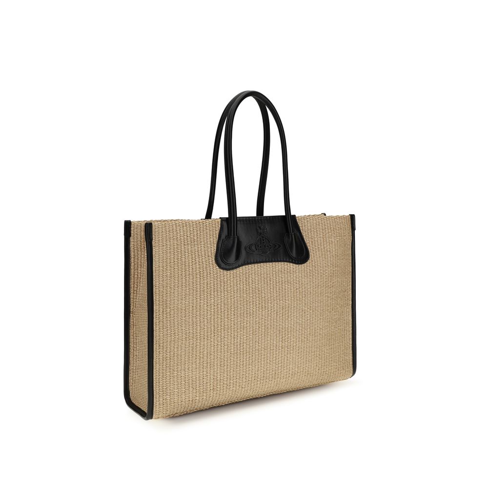 Vivienne Westwood Beige Raffia Shoulder Bag