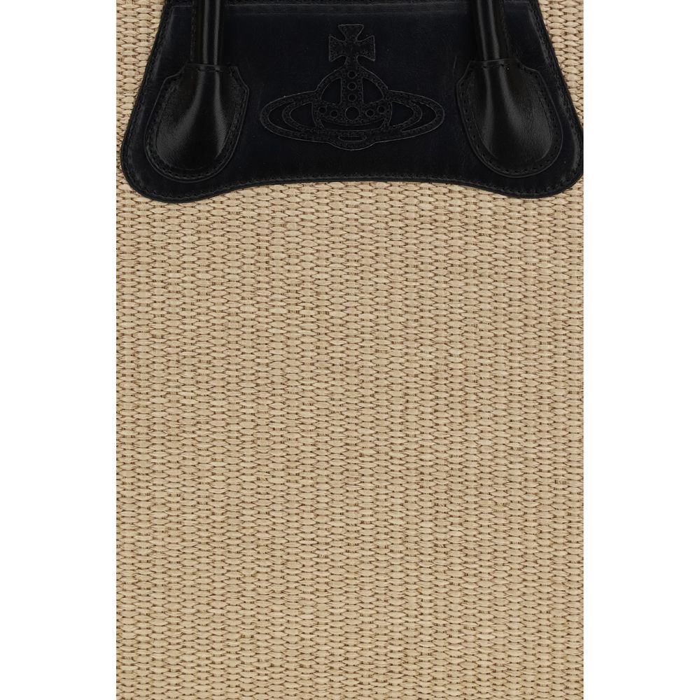 Vivienne Westwood Beige Raffia Shoulder Bag