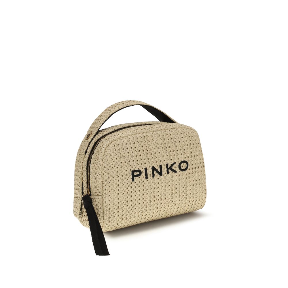 PINKO Beige Raffia Wallet