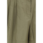 Max Mara Bicolor Cotton Bermuda Shorts