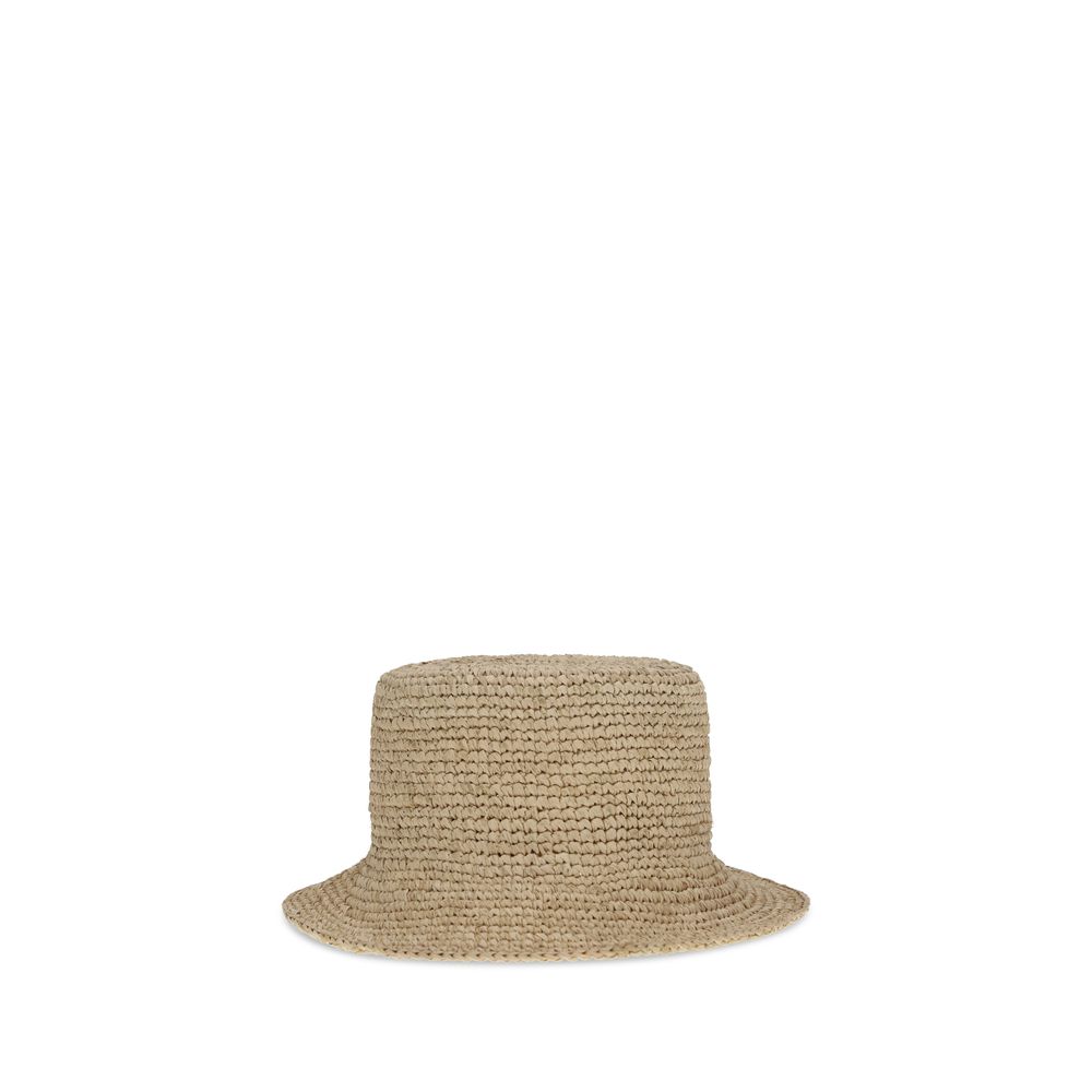 Vivienne Westwood Beige Raffia Bucket Hat