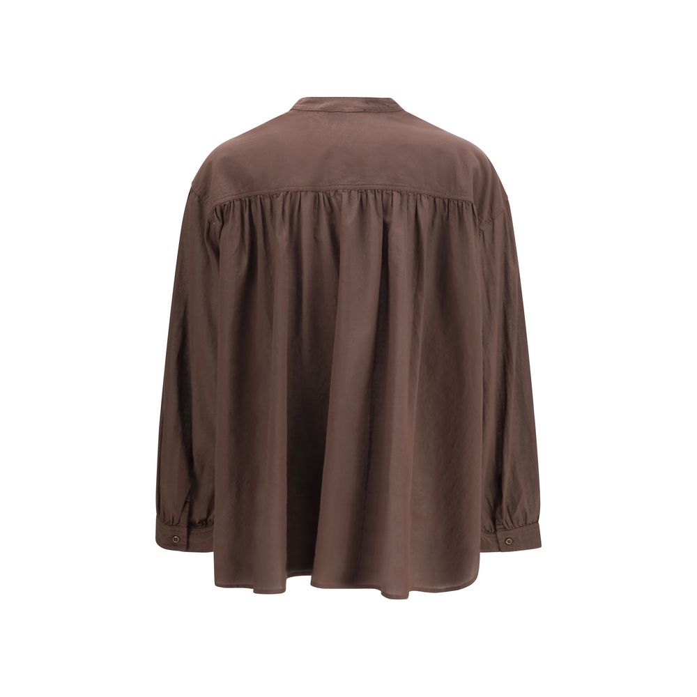 SOSUE Brown Cotton Pattern Shirt
