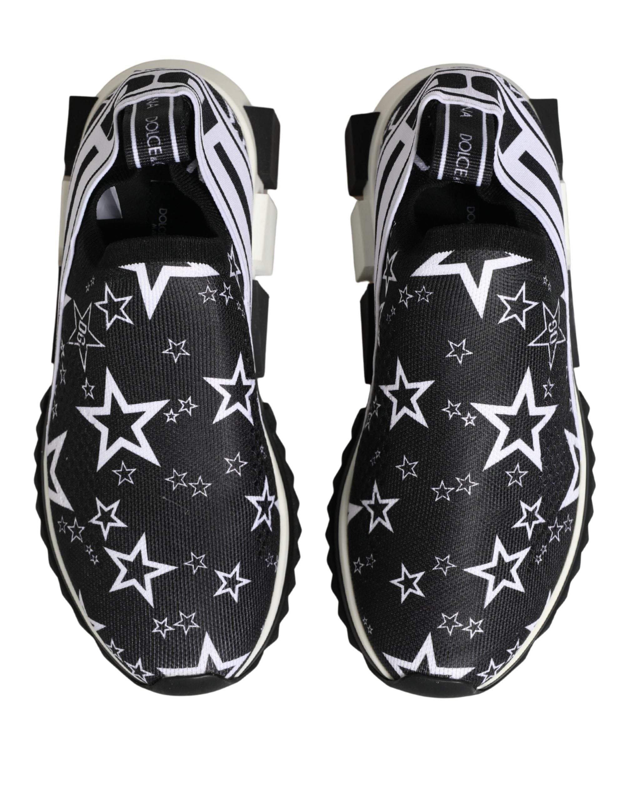 Dolce & Gabbana Black Stars Logo SORRENTO Sneakers Shoes