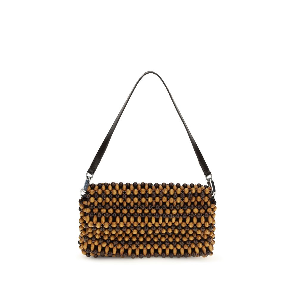 Staud Brown Wood Shoulder Bag