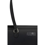 MM6 Black Calf Leather Bos Taurus Shoulder Bag