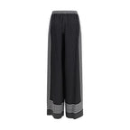 Ermanno Scervino Black Silk Casual Pants