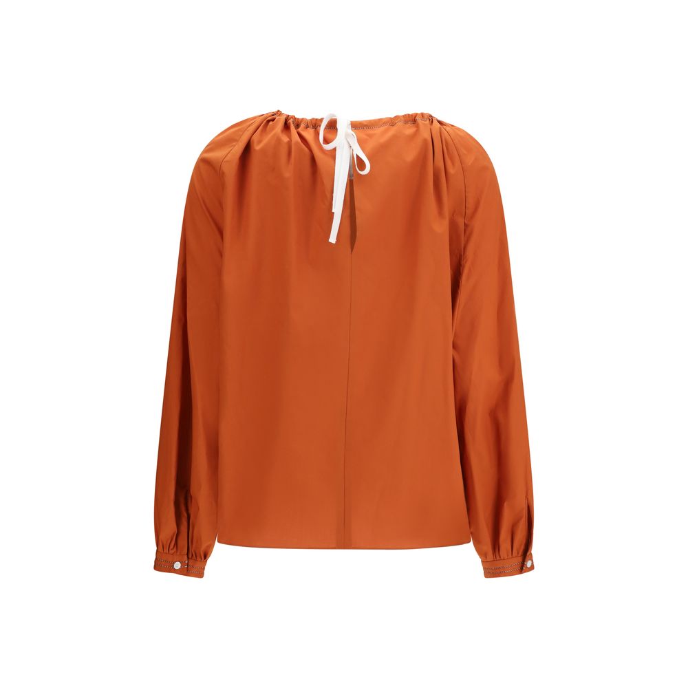 Marni Orange Cotton Blouse
