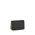 Fendi Black Calf Leather Bos Taurus Wallet