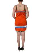 Dolce & Gabbana Orange Cotton Superbowl Football Inspired Mini Dress