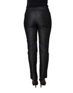BENCIVENGA Black Cotton Mid Waist Skinny Denim Trouser Jeans
