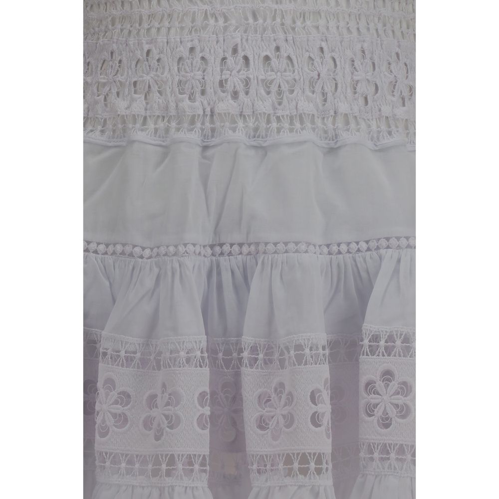 Charo Ruiz White Cotton Casual Dress