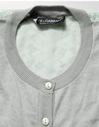 Dolce & Gabbana Green ButtonDown LongSleeve Cardigan Sweater