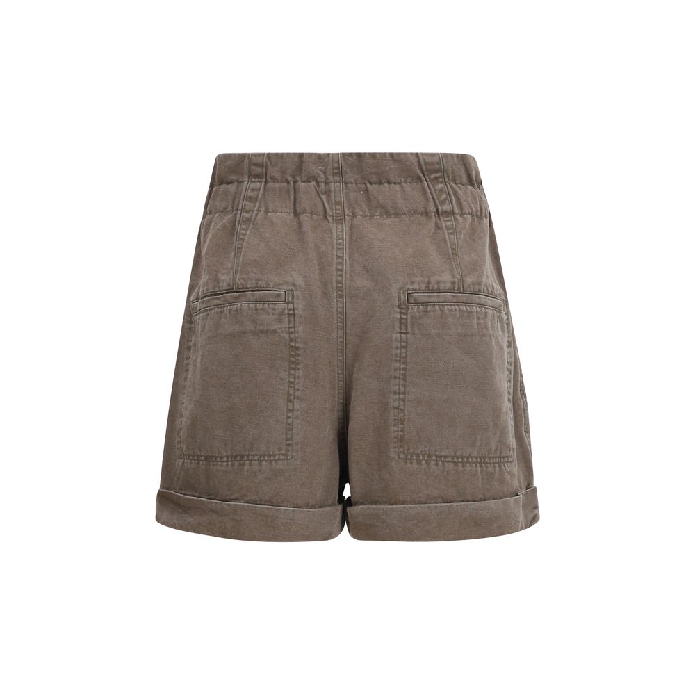 Marant Etoile Brown Cotton Bermuda Shorts
