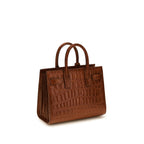 Saint Laurent Brown Calf Leather Bos Taurus Handbag